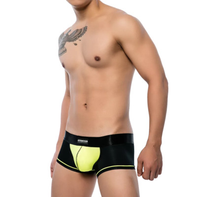 ATTENTION WEAR SUPER LOW RISE TRUNK NEON YELLOW Size M 30''-32'' BL-ST-NY