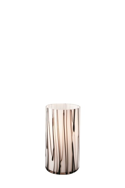 Massive Tischleuchte Gagarin 1X E14 Led Geeignet Glas Braun Weiss Rund-image