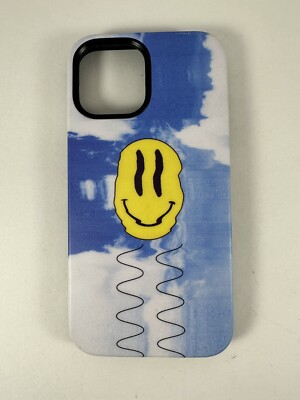 Casely Phone Case iPhone 12 Pro Max Blue With Smiley Face