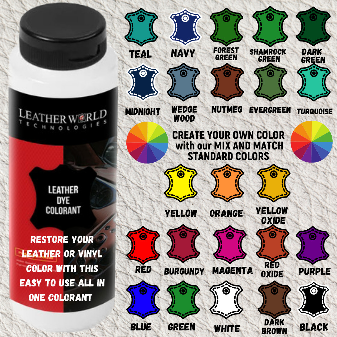 Leather World Technologies Leather Vinyl Repair Recoloring Dye Colorant