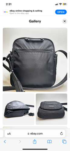 PACSAFE Metrosafe 200 GII Anti-Theft Unisex Crossbody Shoulder Bag Black - Picture 2 of 3