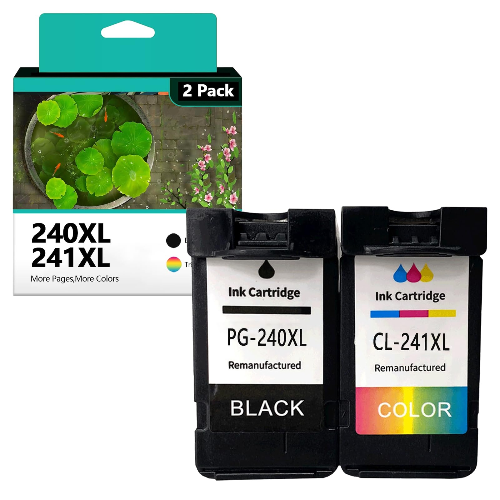 Ink Cartridges Replacement for 240 241 XL MG3620 MG2220 MX472 TS5120 Printers-image