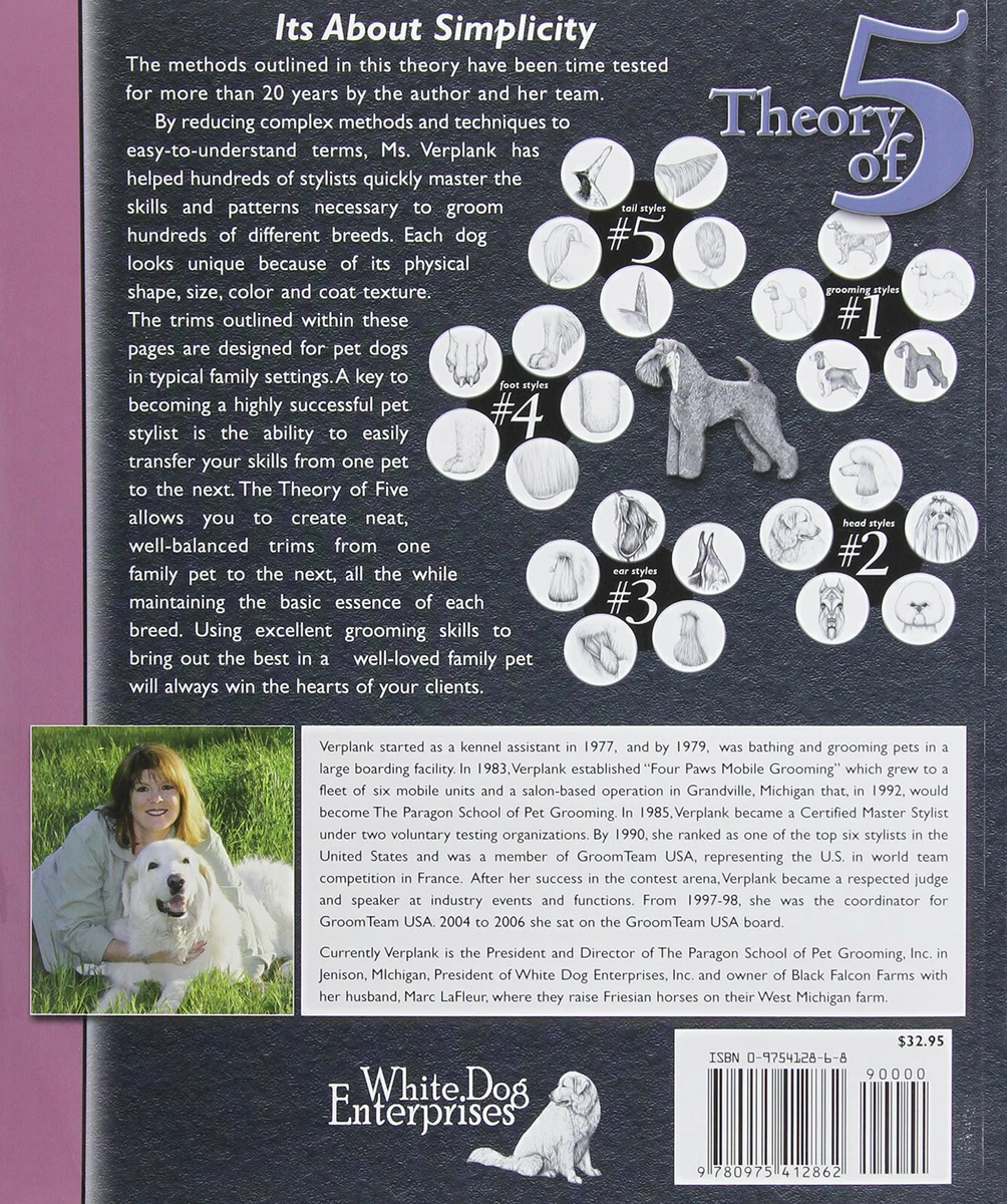 Theory of 5 Five Dog Grooming Book Groomer Simplified Instruction