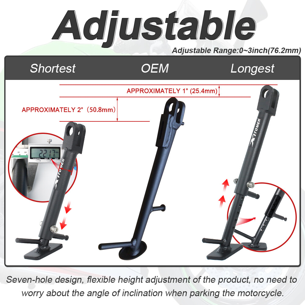 Adjustable Kickstand Adjustable Sidestand Fit For Kawasaki