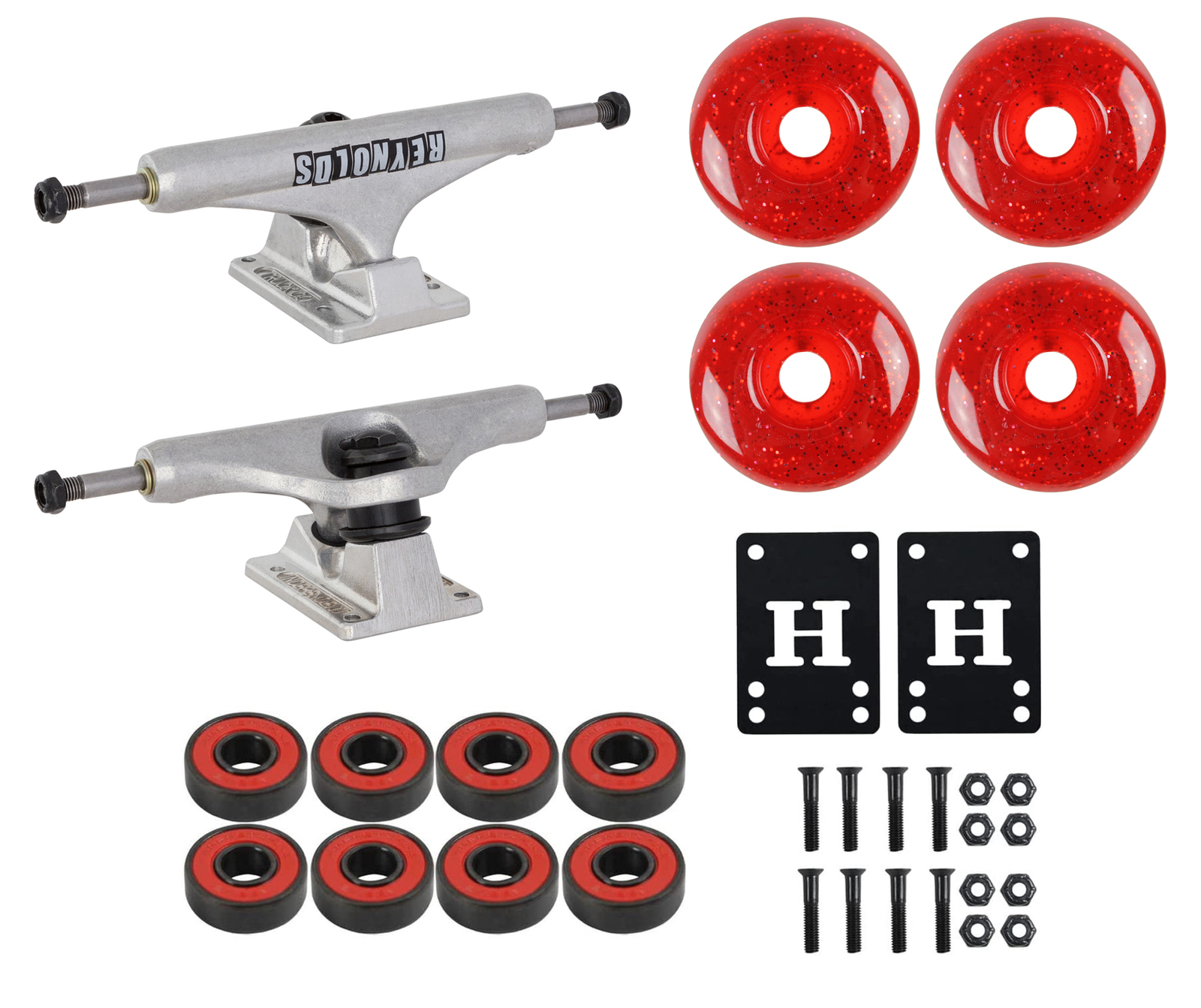 Trucks Reynolds Hollow + Red Wheels, Bearings, Hw Package