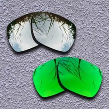 US Silver Green Polarized Replacement Lenses For-Oakley Deviation
