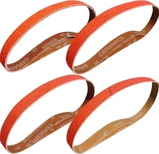 8 Pack 1 x 30 Inch Metal Grinding Ceramic Sanding Belts Kit - 40 60 80 120 Gr