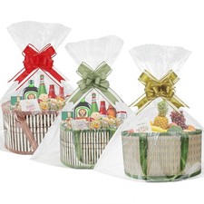 DIY Empty Gift Baskets Woven Hamper Basket Kit with Handles for Festival UK