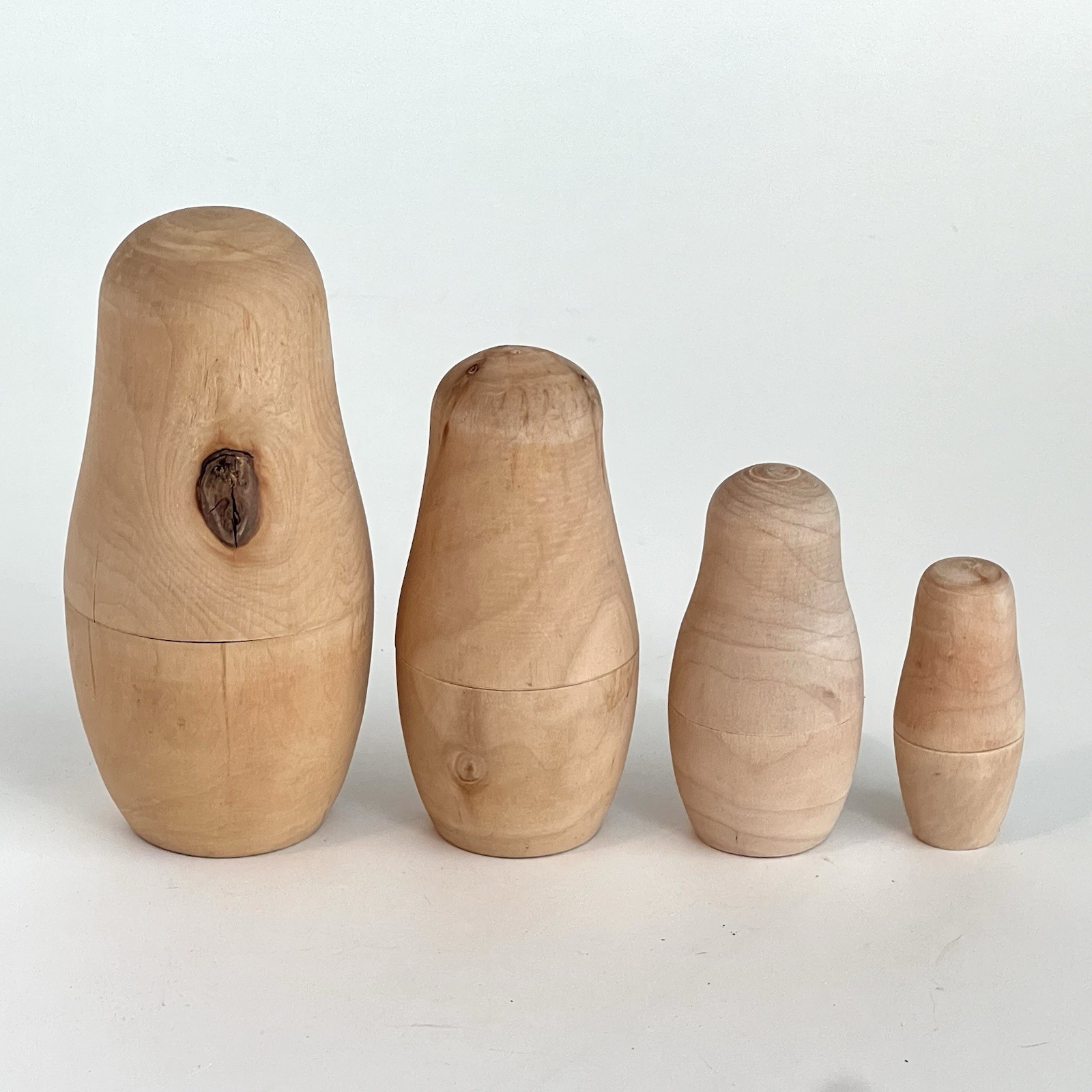 Diy Kids Blank Nesting Dolls Unpainted 5 Inch