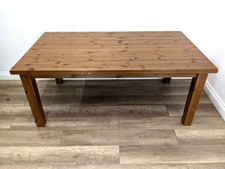 DINING TABLE Large Pine Solid Tabletop Removable Chunky Legs FREE DELIVERY