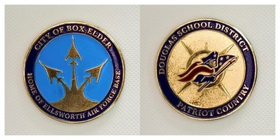 City of Box Elder & Douglas School District Challenge Coin 2#3