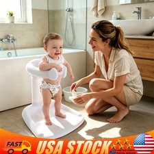 Adjustable Height Baby Bath Shower Stand with Anti-Slip Base, Portable Helper