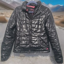 Aeropostale Puffer Jacket Women s Black Size Medium Bust 18" Length 22" Light