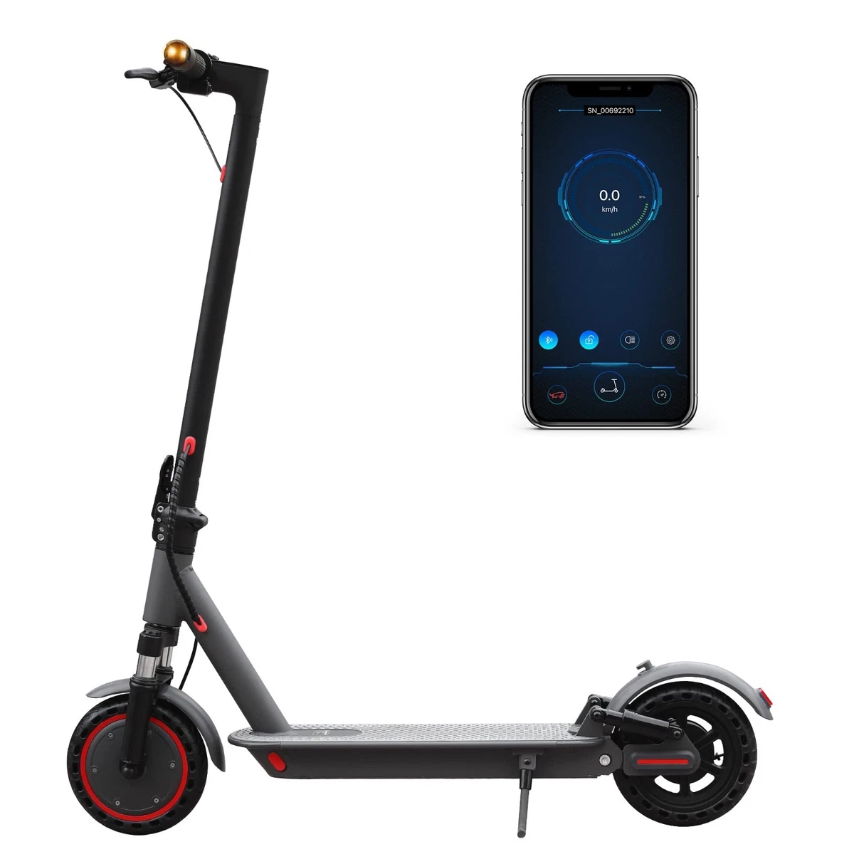 Monopattino Elettrico Adulti Pieghevole 350W - 25km/h, 35km Autonomia, Doppia Sospensione, Controllo APP - 4