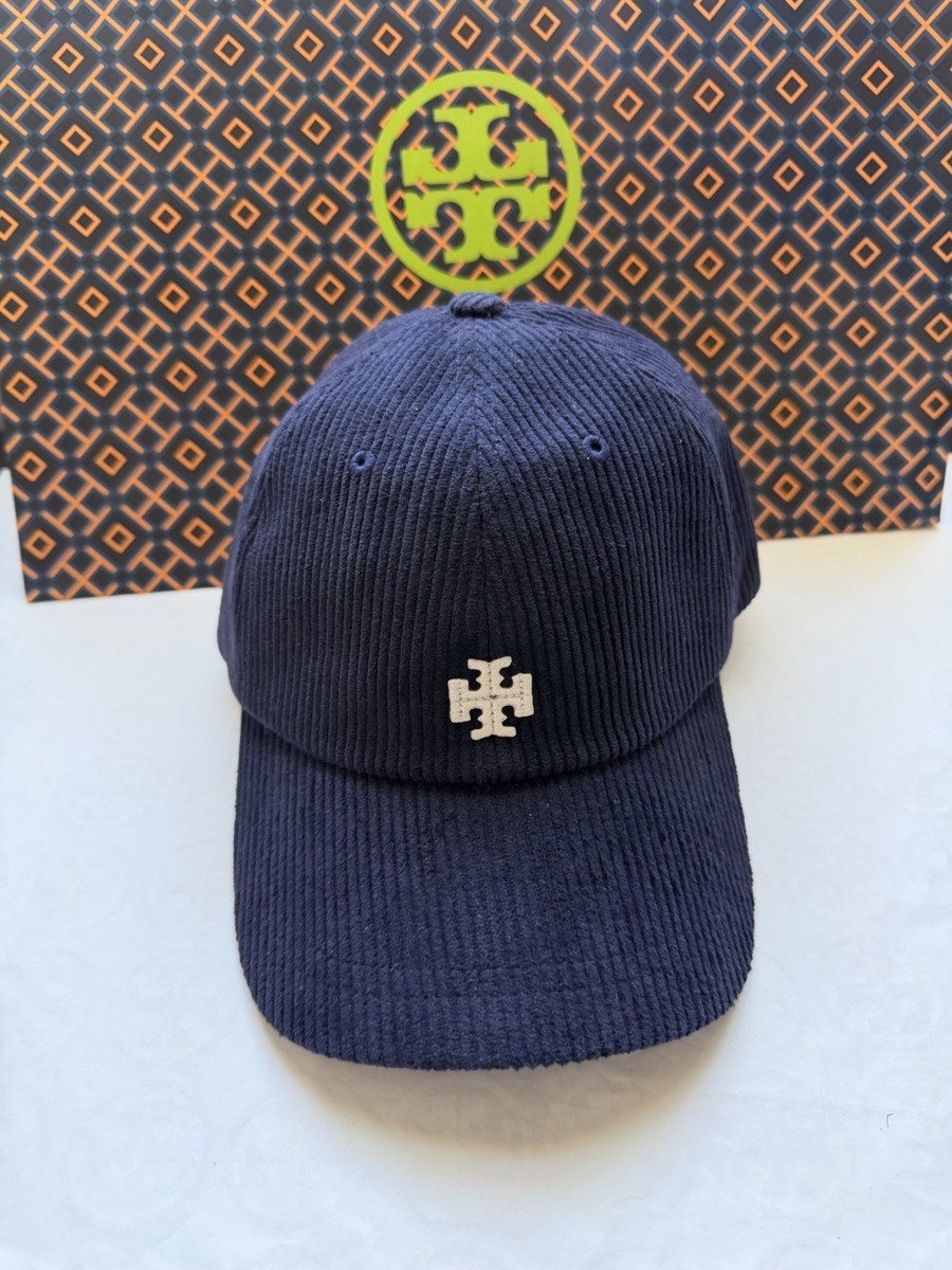 TORY BURCH キャップ Tory Burch Corduroy Logo Cap Hat Tory Navy Blue | eBay