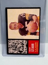 JA4420 1962 Topps Football Bart Starr #63 Green Bay Packers Ex-Mt