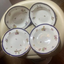 4 x antique George jones and sons crescent 19th century large soup pasta bowl 