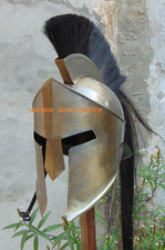 Casque médiéval ancien finition King Leonidas 300 film réplique spartiate seul