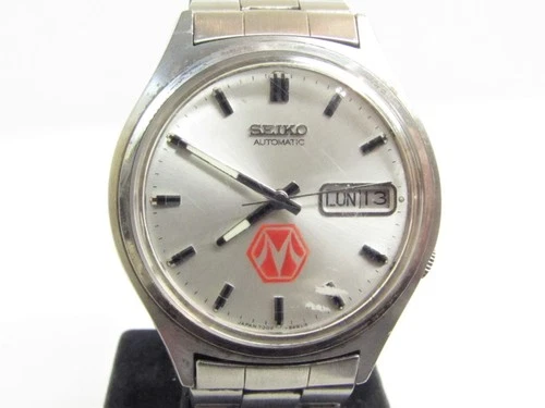 Vintage SEIKO Men's WATCH Japan AUTO 17J Silver Dial 36mm S/S 7009-8028 RUNNING