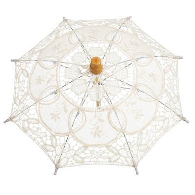 Wedding Decorative Umbrella Bride Lace Parasol Embroidery Umbrella Ornament