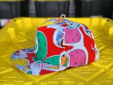 Vintage 80-90s Snapback Cap Featuring an All- Over Print Inspired by characters