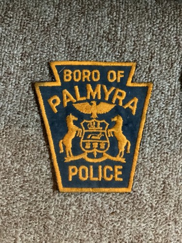 Vintage Boro of Palmyra Police Patch  display only Police Item Not badge Rare?
