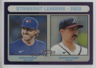 2024 Heritage High Number Hot Box Chrome Purple Refractor Spencer Strider 1k9e