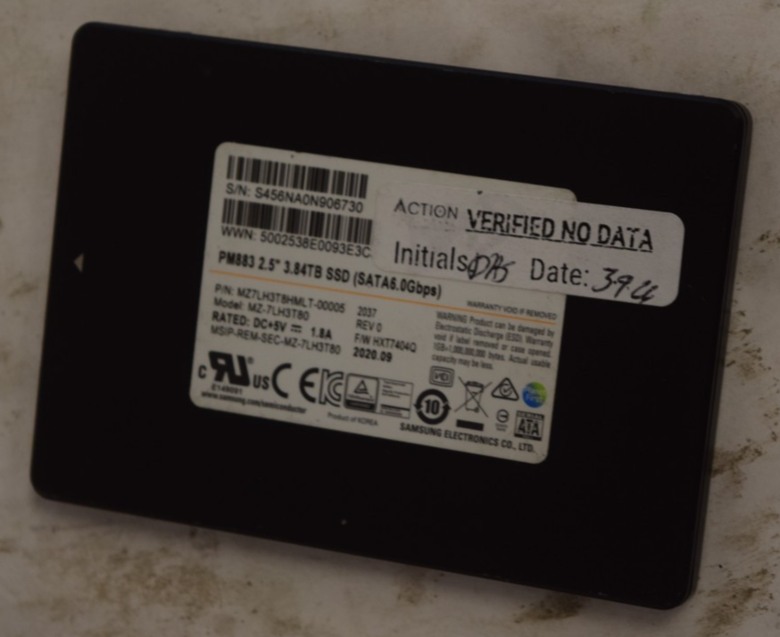 Samsung PM883 3.84TB 2.5