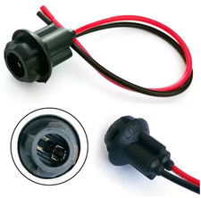 2x T10 Lampensockel mit Kabel Lampenfassung für W5W LED/Halogen 12V 15cm schwarz