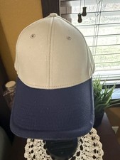 Tan And Navy Proflex Baseball Hat/cap Unisex Outdoor Wear Sun Visor