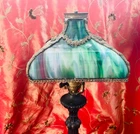 Rare! Gorgeous Vintage Tiffany Style Stained Glass Table Lamp