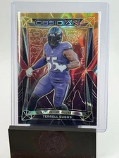 2024 Terrell Suggs 02/14 SSP FOTL Panini Obsidian - Molten Ravens  Beautiful!