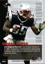2002 NFL Showdown Roman Phifer NFLPA Awards Banquet Unsung Heroes