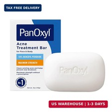 PanOxyl Acne Treatment Bar with 10 Benzoyl Peroxide, Maximum Strength Bar Soap