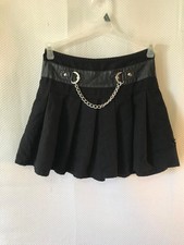 Royal Bones MicroMini Skirt Women's Size S Black Daang Goodman Tripp Chain Goth