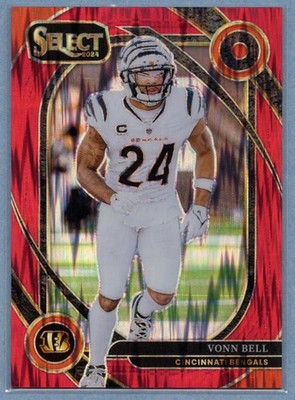 2024 Panini Select - Vonn Bell #265 Club Level Red Shock Prizm /249