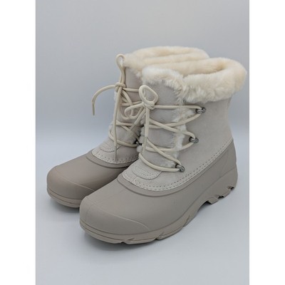 Sorel Snow Angel Coldweather Boot Size 10 White Chic Faux Fur Lined Waterproof