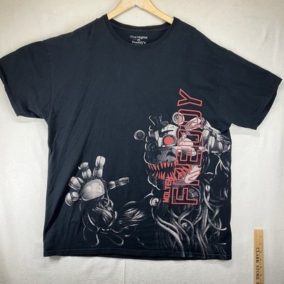 Five Nights At Freddy's Molten Freddy Black Graphic T Shirt Mens XL