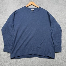 Duofold Shirt Mens XL Blue Thermal Long Sleeve Base Layer Cotton Wool Crew Neck