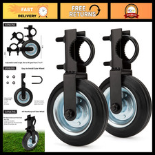 Metal Swing Gate Helper Wheel - 6" Support for 1-5/8" to 2" Frames, 2 PCS
