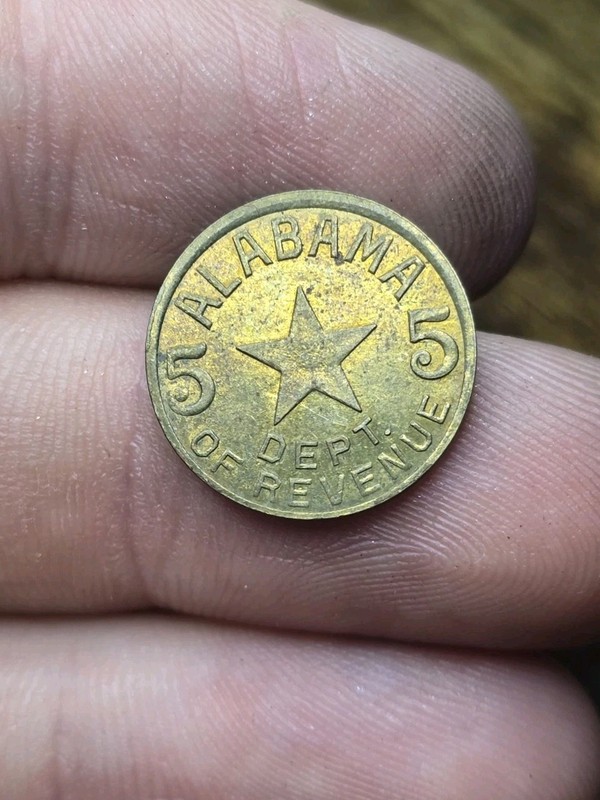 Alabama 5 Mill Sales Tax Token Department Of Revenue With Star Vintage Coin
