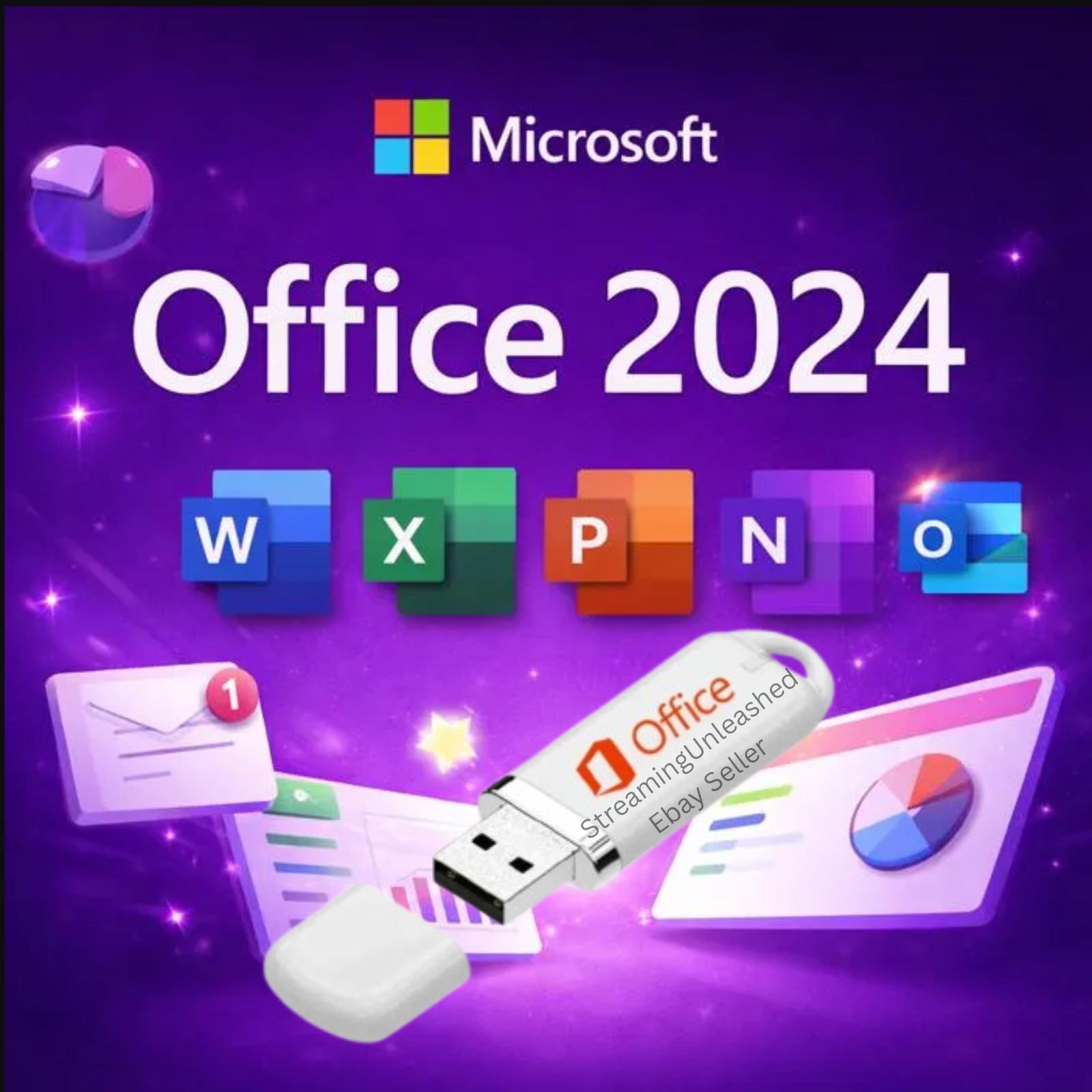 Microsoft Office Professional 2024 –2 Device License–Installation Media Included