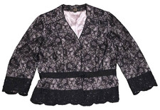 Tahari Luxe Lace Blazer jacketwomen Black Sz 14 A004775
