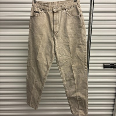 Riveted by Lee Jeans Light Brown Khaki Jeans Gray Carpenter Workwear Relaxed USA