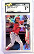 2020 Topps Chrome #21 Shohei Ohtani LA Angels Refractor CGC 10 Gem Mint