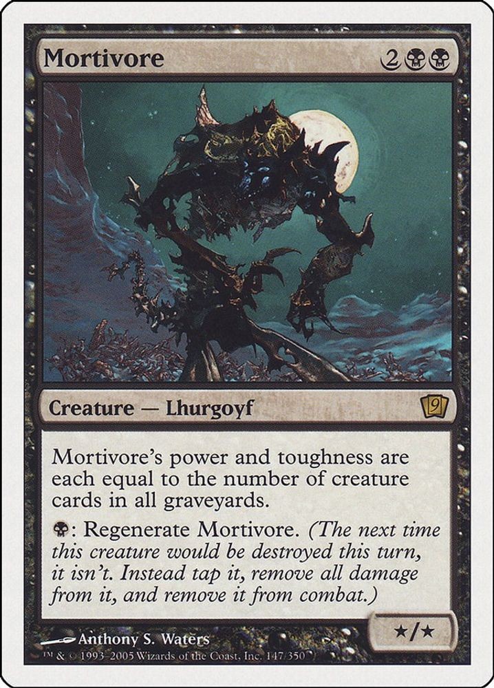 2005 Magic: The Gathering: 9th Edition - Mortivore (#147, Rare, Near Mint)
