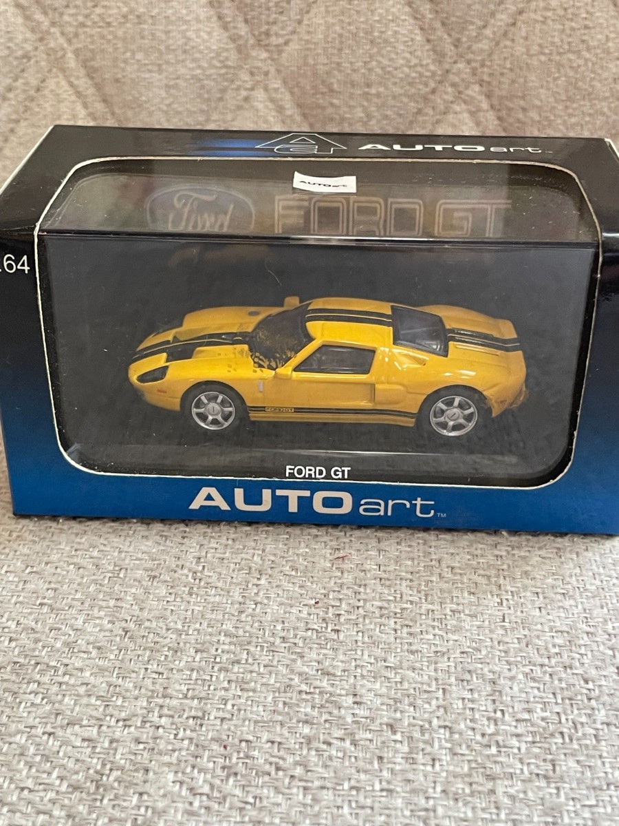 RARE AUTOART YELLOW & BLACK STRIPES 2004 FORD GT 1:64 DIECAST CAR
