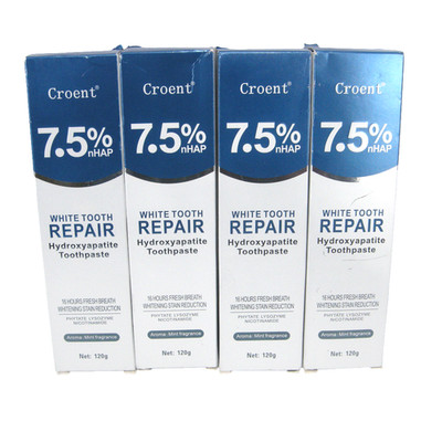 Croent White Tooth Repair Hydroxyapatite Toothpaste 7.5% nHAP  Lot of 4 120g