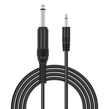 6Ft 3.5Mm 1/8" TS Mono Male Plug to 6.35Mm 1/4" Mono Male Adapter Audio Cable Co