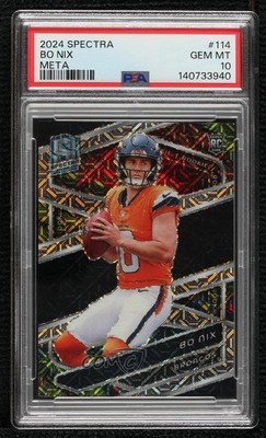 2024 Panini Spectra Rookies Meta Prizm 23/25 Bo Nix #114 Rookie RC 0ma6